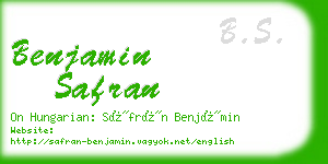 benjamin safran business card